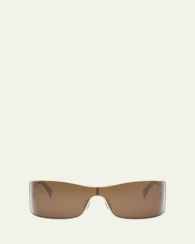 Maxi Triomphe Metal Rectangular Shield Sunglasses